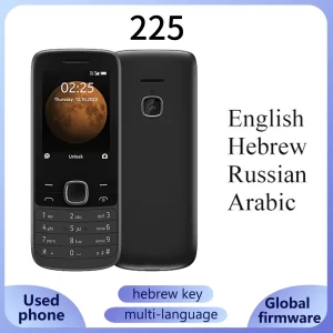 Unloced 225 4G Mobile Phone 2.4" Dual SIM Bluetooth 1150mAh battery capacity Long Standby Hebrew Key available used phone