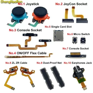 For Switch 2 NS2 Host Connector Left Right Handle Socket Micro Switch Card Slot ON/OFF ZL ZR Ribbon Cable Joystick Earphone Jack